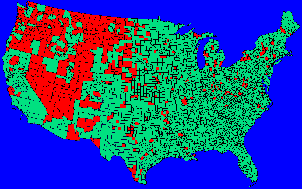 QRPp Counties Worked - Click for Larger Image